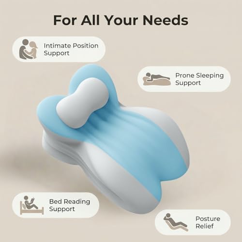 Wedge Pillow kit for preventing snoring and Intimate Contact Provides Multi-Angle Support for Back, Legs and Knees. Used for Couples to Increase Their Feelings and Read Books (Dark Gray) - Image 5