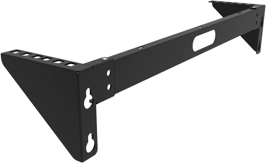 2U Foldable Wall Mount Patch Panel Bracket -Vertical Wall Mount Rack for 19 inches Networking Equipments Including Hardware (Pack of 2) - Image 2