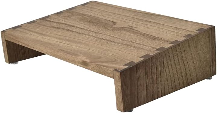 KIRIGEN Adjustable Wooden Under Desk Footrest, Office Foot Stool, Brown by KIRIGEN