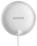 Anker MagSafe Charger Pad Compatible, MagGo iPhone 16 Wireless Charging Pad, Qi2 Certified 15W Wireless Charger for iPhone 16/16 Plus/16 Pro/16 Pro Max/15/14/13/12 Series (White, No Adapter) by Unknown
