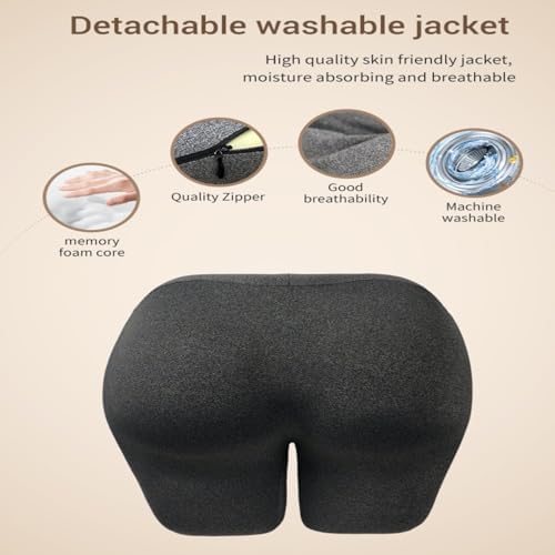 Wedge-Shaped Support Pillow for Lifting Legs and Knees, Memory Foam Intimate Pillow for Adults, Unique Hip-Shaped Cushion to Relieve Back Pressure-Detachable and Washable Coat.（Light Gray） - Image 5