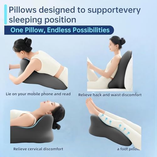 Ergonomic lovers' memory foam wedge pillow-intimate hip positioning pad promotes hips, allows adults to play more deeply, provides support for sleep and prevents snoring-luxury fabric (Grey) - Image 6