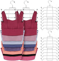 ZEDODIER 4 Pack Tank Top Hanger, Bra Organizer for Closet, Space Saving | 64 Hooks Total, Sturdy Metal, 360° Rotating, Foldable Design, Hanging Closet Organizers and Storage for Apartments and Dorms by ZEDODIER