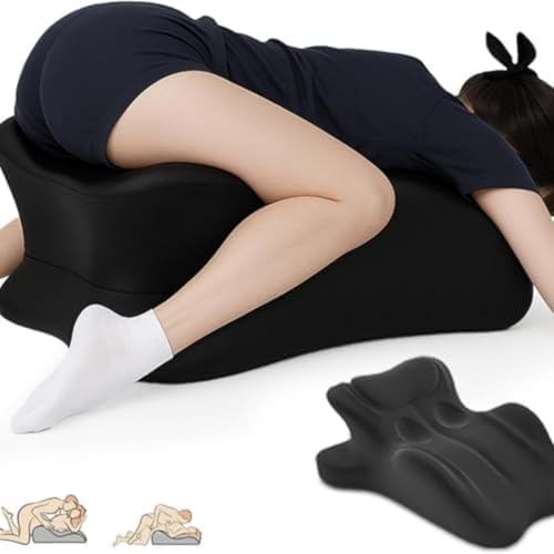 Couple Intimacy Pillow, 27° Incline Wedge Memory Foam Pillow for Couples, Body Position Support Wedge Pillow for Better Posture & Comfort,Black by iuscacey