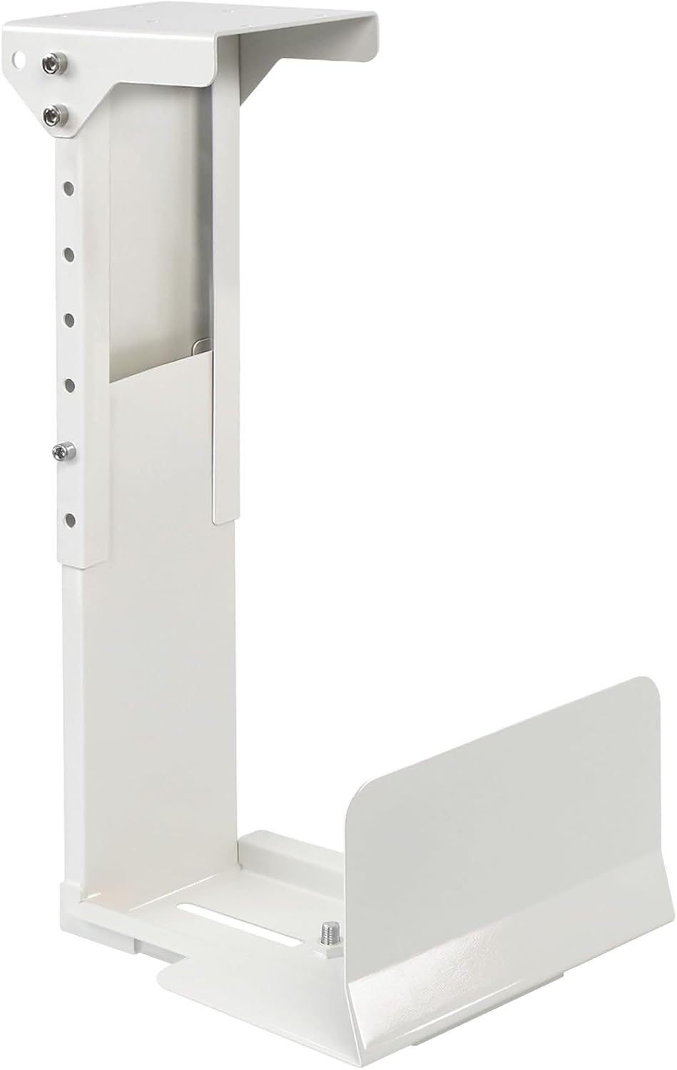 Heavy Duty Under Desk PC Mount & Full Tower PC Wall Mount - Adjustable Width 5.9" to 9.8", Height 12.5"-20" - Computer Tower Stand Under Desk & Standing Desk PC Mount, White by TooCust