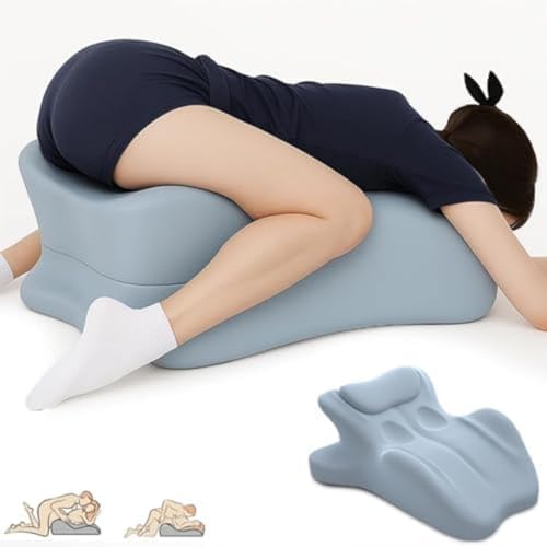 Couple Intimacy Pillow, 27° Incline Wedge Memory Foam Pillow for Couples, Body Position Support Wedge Pillow for Better Posture & Comfort,Blue by iuscacey