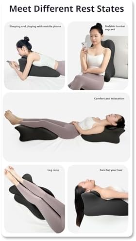 Couples Pillows for Intimacy, Memory Foam Adults Pillow | 27° Angle Perfect Position | Provides All-Round Support | Recovers After Impact, for All Postures (Grey) - Image 7