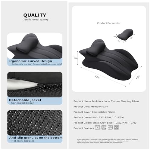 Sweet Spot Pillow for Couples, 27 Degree Couples Pillow for All Postures Wedge Pillow, Multi-Position Support for Sitting & Lying,Support Anti-Slip Waterproof Cover with Replaceable Design (Gray) - Image 5