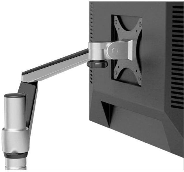 OmniView Single Monitor Stand - Height Adjustable Arm for 13” to 27" Flat or Curved Screens - 360° Rotation & VESA Compatible - Sturdy Desk Mount Holds up to 15 lbs | Black - Image 8