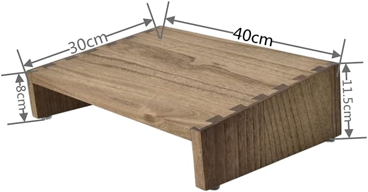 KIRIGEN Adjustable Wooden Under Desk Footrest, Office Foot Stool, Brown - Image 7