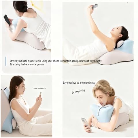 Sweet Spot Pillow for Couples, 27 Degree Couples Pillow for All Postures Wedge Pillow, Multi-Position Support for Sitting & Lying,Support Anti-Slip Waterproof Cover with Replaceable Design (Blue) - Image 3