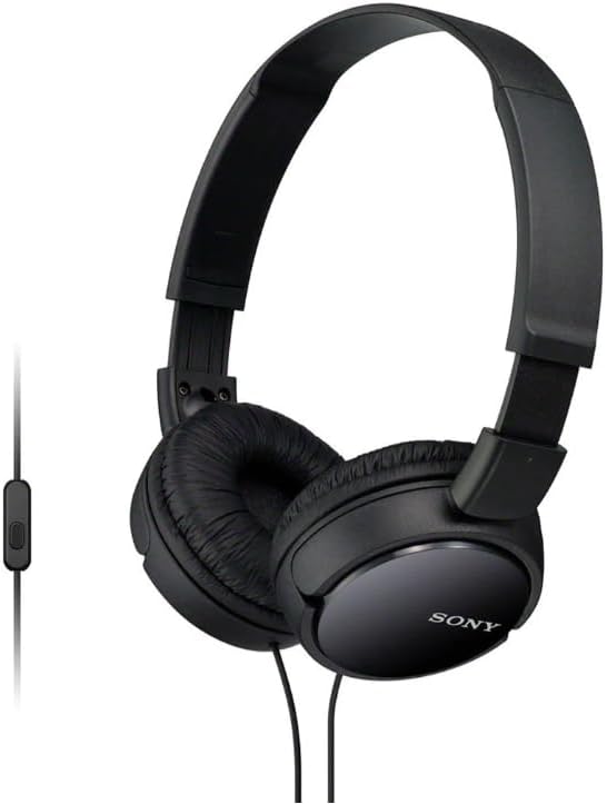 Sony ZX Series Wired On-Ear Headphones with Mic, Black MDR-ZX110AP - Image 4