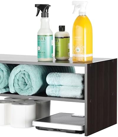 Whitmor Wood Stackable 2-Shelf Shoe Rack, 24 INCH, Espresso，2 Pack - Image 5