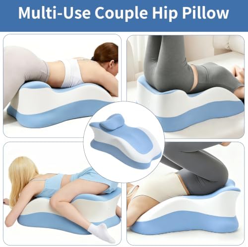 Intimacy Pillow & Sweet Spot Pillow for Couples – Ergonomic Memory Foam Cushion, Multi-Use Wedge Pillow for Daily, Breathable Removable Cover, High-Density Foam, Ideal for Bedroom (Blue) - Image 4