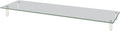 Kantek Extra-Wide Glass Monitor Riser with 8mm Tempered Glass Platform and 60-Pound Capacity, Clear Glass (MS380), 3.3" x 39.4" x 10.2" by Kantek