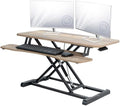 VIVO Reclaimed Wood 36 in Standing Desk Converter, DESK-V036KP by VIVO