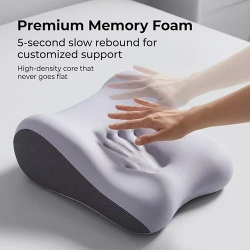 Wedge Pillow for Sleeping, Memory Foam Body Support Pillow for Couples, Orthopedic Positioning Cushion for Reading, Back Hip Knee Pain Relief, Removable Washable Cover (Grey) - Image 5