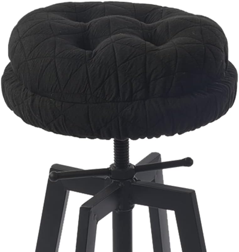 BUYUE Round Bar Stool Seat Cushion, Dia.12 Luxury Fashion Jacquard with Anti-Skid Silicone Bar Stool Cushion Padded (Black, S,1 Count) - Image 6