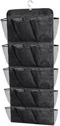 MISSLO 30 Large Pockets Dual Sided Hanging Shoe Rack for Closet Organizer with Rotating Hanger Hanging Shoe Shelves, Black by MISSLO