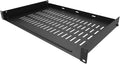 1U Vented Rack Shelf Universal Rack Tray No Lip 12 inch Depth by JINGCHENGMEI