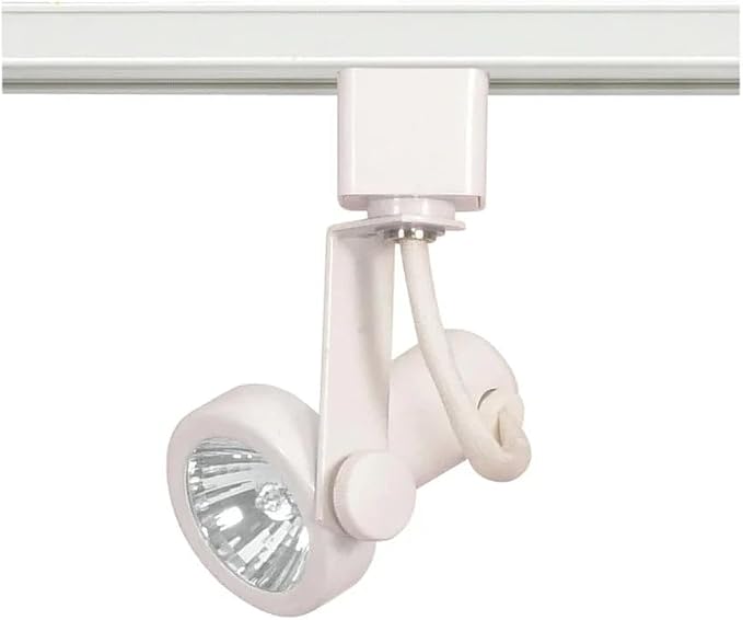 Nuvo TH321 1-Light MR16 120V GU10 Track Lighting Head Gimbal Ring, White by Nuvo