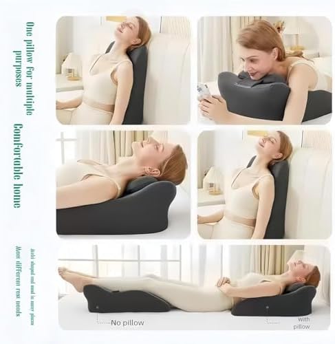 Couples Pillow, 27° Lift Ergonomic Memory Foam Cushion for Intimacy, Lumbar Neck Support Pillow for Home Bedroom (Green) - Image 4