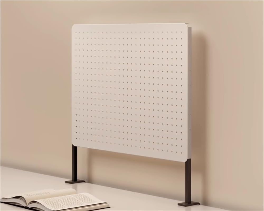 Clamp-on Desk Pegboard, Carbon Steel Desktop Pegboard Organizer with 4 Hooks, Standing Peg Board for Home Office, Desk Organizer Desk Accessories, No-Drill(15.7x15.7in) - Image 6
