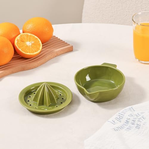 Ceramic Citrus Lemon Orange Juicer Manual Squeezer, Hand Juicer Reamer - Image 3