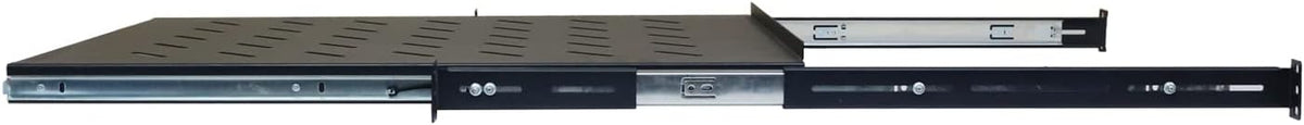 Aeons 1U 19-inch Sliding Rack Server Shelf Vented 4 Post Rack Mount 24" Shelf Adjustable Mounting Depth 24.2 – 27.4 inches, for IT Data Network Cabinet Enclosure Equipment - Image 5