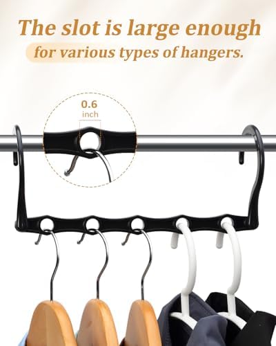 AMKUFO Hangers-Space-Saving 16 Pack Space-Saver, Plastic Magic Hangers for Small Closet Organization, Multifuctional Clothes Hangers for Closet Organizer and Storage, Small Sapce Home Essentials - Image 4
