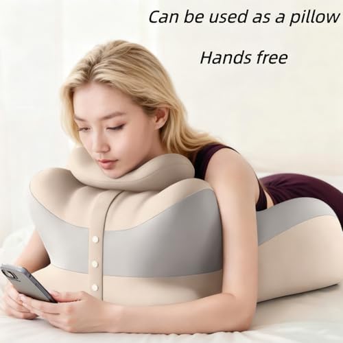 Couple pregnancy pillow-ergonomic memory cotton pillow, specially designed for comfortable sleep and prone reading, to relieve back pain and acid reflux and enhance comfort and intimacy (Grey) - Image 2