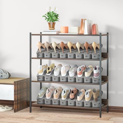 Neprock Shoe Slots Organizer for Closet, Shoe Storage Organizer Shoe Slots Organizer, Shoe Rack Organizer Space Saver Organizador De Zapatos for Closet Organization(36 Pack)(Grey) - Image 7