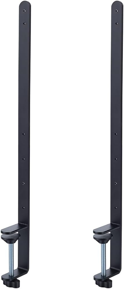 AHANDMAKER 2pcs Desk Clamps for Pegboard, Tabletop Pegboard Mounting Bracket Heavy Duty C-Clamp Adjustable Pegboard Holder for Desk Edge Home Office Gaming Desktop Accessories, Black by AHANDMAKER