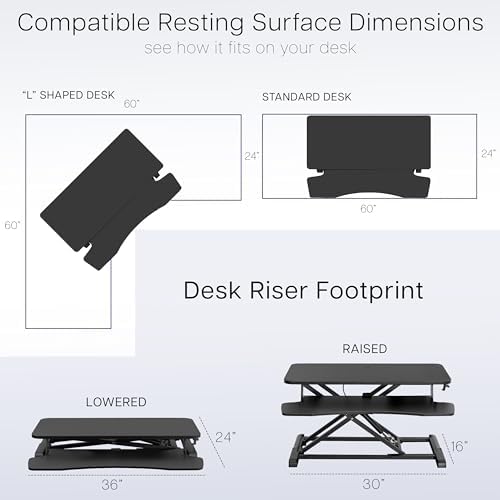 VIVO Black 36 in Standing Desk Converter, DESK-V036KB - Image 6