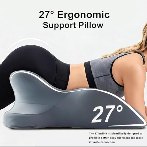 27° Memory Foam Wedge Pillow Forneck, Back & Leg Support – Multi-Position Ergonomic Cushion with Removable Cover,Black - Image 3