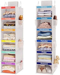 Fixwal Weekly Kids Clothes Organizer 2 Pack 6-Shelf Hanging Storage | Nonwoven Fabric, 6 Daily Shelves, 6 Mesh Side Pockets, 2 Metal Hooks, Foldable Design, for Kids Outfits and Accessories by Fixwal