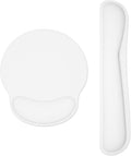 Dapesuom Keyboard Wrist Rest and Mouse Pad with Wrist Support, Memory Foam Cushion for Keyboard and Mouse Set, Ergonomic Desktop Pad Rests with Non Slip Base for Easy Typing & Pain Relief, Ivory White by Unknown