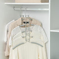 Nature Smile No Shoulder Bump Multiple Sweater Coat Clothes Hangers,Multi Layers Space Saving T Shirt Blouse Rack,(2 Pack Light Grey Color) by NatureSmile
