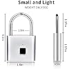 Fingerprint Padlock, USB Charging Waterproof Mini Smart Security Lock with No App, No Key, No Trouble, Friendly for Kids and Elderly - Image 2