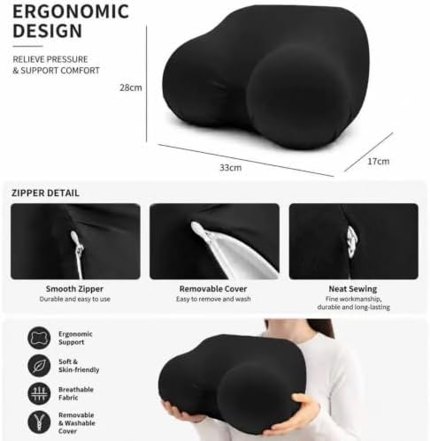 Ergonomic Memory Foam Chest Pillow, Slow Rebound Support Cushion(RED) - Image 5