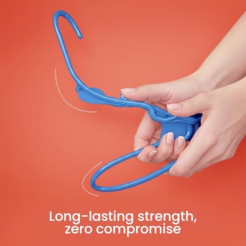 Utopia Home Plastic Hangers 50 Pack – Space Saving Clothes Hanger Blue | Durable & strong | Closet organizer & storage | Ideal for apartments, dorms & stocking stuffers - Image 4