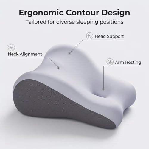 Wedge Pillow for Sleeping, Memory Foam Body Support Pillow for Couples, Orthopedic Positioning Cushion for Reading, Back Hip Knee Pain Relief, Removable Washable Cover (Pink) - Image 3