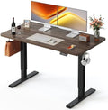 FEZIBO Standing Desk 48 × 24 Inch Electric Height Adjustable, Black Walnut by FEZIBO