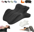 Couples Pillow Reading Pillow 27° Lift Ergonomic Memory Foam Cushion for Intimacy, NeckPillow, Multi-Functional Back Support Pillow with Replaceable Small Pillows, Comfort(Black,23"x18"x15") by Unknown