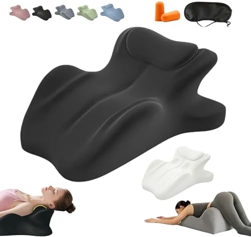 Couples Pillow Reading Pillow 27° Lift Ergonomic Memory Foam Cushion for Intimacy, NeckPillow, Multi-Functional Back Support Pillow with Replaceable Small Pillows, Comfort(Black,25"x22"x18") by Unknown