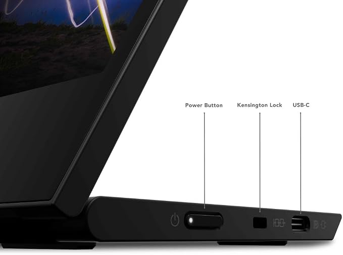 Lenovo ThinkVision M15 15.6" Full HD WLED LCD Monitor - 16:9 - Raven Black - Image 4