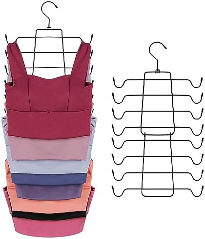 ZEDODIER Tank Top Hanger, Bra Organizer for Closet, Space Saving | 16 Hooks Total, Sturdy Metal, 360° Rotating, Foldable Design, Hanging Closet Organizers and Storage for Apartments and Dorms by ZEDODIER