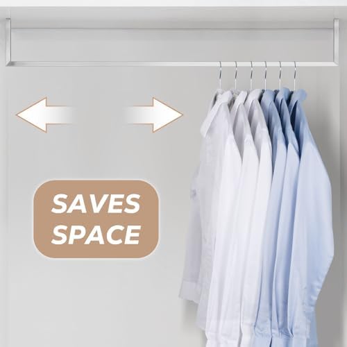 Plastic Hangers White Clothes Hanger 30 Pack | No Shoulder Bumps, 360°Swivel Hook, Thin, Space Saving for Closet, Fit for Suits Pants Heavy Duty Adult Coat Shirt Dress - Image 6
