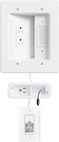 SANUS Ultimate in-Wall Cable Management Kit for Mounted TV & Soundbar - Includes Soundbar & TV Wire Management - Conceals Power, HDMI, Optical, and Low-Voltage Wires Behind Wall Model: WSIWPSB1 by SANUS