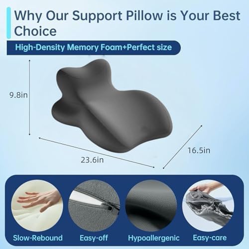 Ergonomic lovers' memory foam wedge pillow-intimate hip positioning pad promotes hips, allows adults to play more deeply, provides support for sleep and prevents snoring-luxury fabric (Yellow) - Image 4